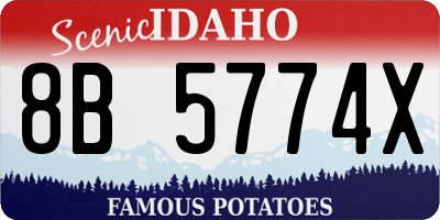 ID license plate 8B5774X