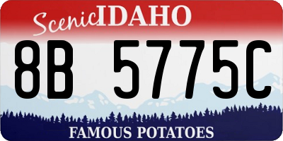 ID license plate 8B5775C