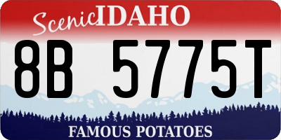 ID license plate 8B5775T