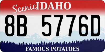 ID license plate 8B5776D
