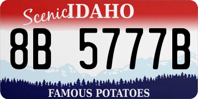 ID license plate 8B5777B