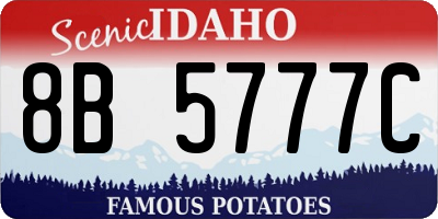 ID license plate 8B5777C