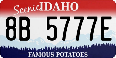 ID license plate 8B5777E