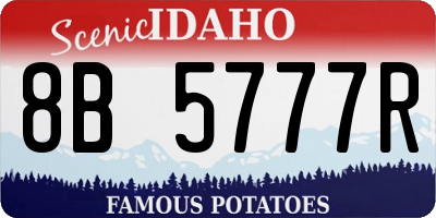 ID license plate 8B5777R