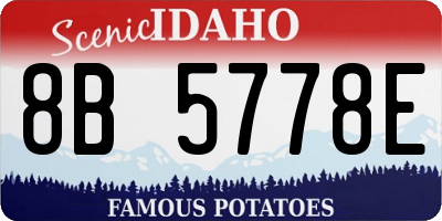 ID license plate 8B5778E