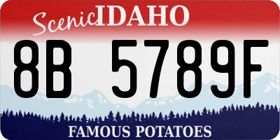 ID license plate 8B5789F