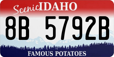 ID license plate 8B5792B