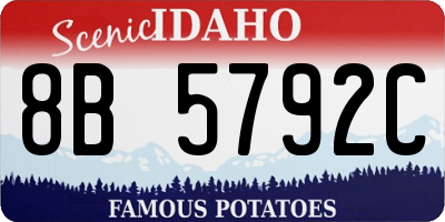 ID license plate 8B5792C