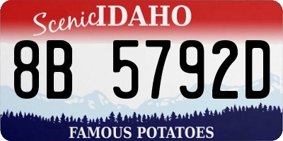 ID license plate 8B5792D