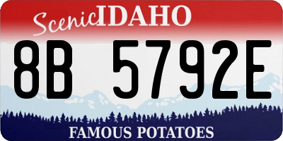 ID license plate 8B5792E