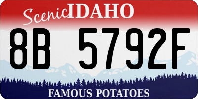 ID license plate 8B5792F