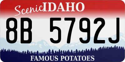 ID license plate 8B5792J