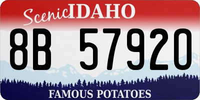 ID license plate 8B5792O