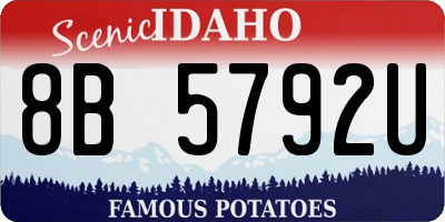 ID license plate 8B5792U