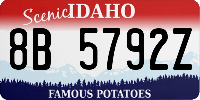 ID license plate 8B5792Z