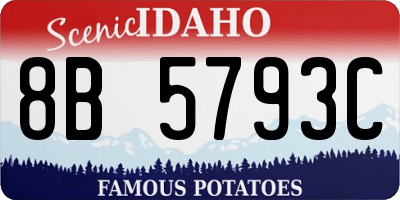 ID license plate 8B5793C