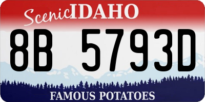 ID license plate 8B5793D
