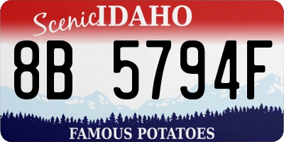 ID license plate 8B5794F