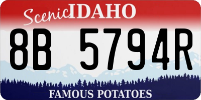 ID license plate 8B5794R