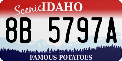 ID license plate 8B5797A