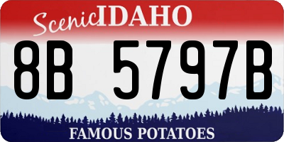 ID license plate 8B5797B