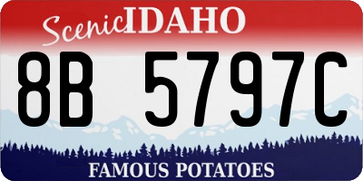 ID license plate 8B5797C