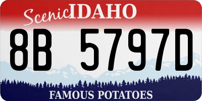 ID license plate 8B5797D