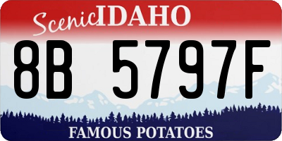 ID license plate 8B5797F