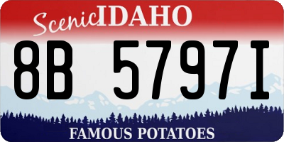 ID license plate 8B5797I