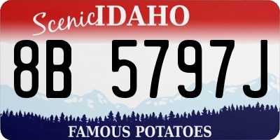 ID license plate 8B5797J