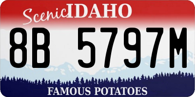 ID license plate 8B5797M