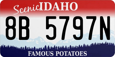 ID license plate 8B5797N