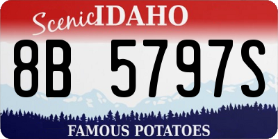 ID license plate 8B5797S