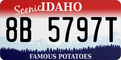 ID license plate 8B5797T