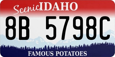 ID license plate 8B5798C