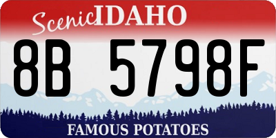 ID license plate 8B5798F
