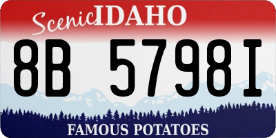 ID license plate 8B5798I