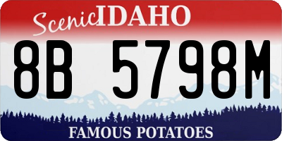 ID license plate 8B5798M