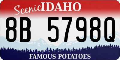 ID license plate 8B5798Q