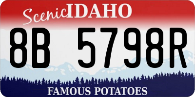 ID license plate 8B5798R