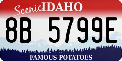 ID license plate 8B5799E