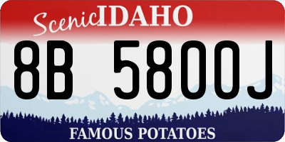 ID license plate 8B5800J