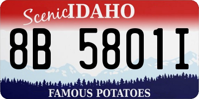 ID license plate 8B5801I