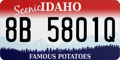 ID license plate 8B5801Q
