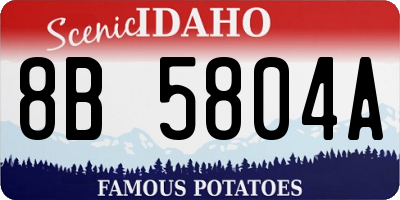 ID license plate 8B5804A