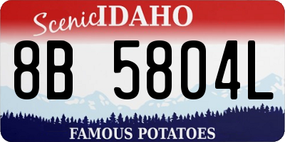 ID license plate 8B5804L