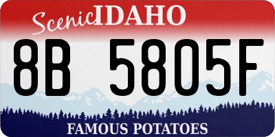 ID license plate 8B5805F