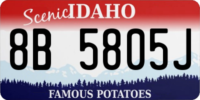 ID license plate 8B5805J
