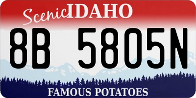 ID license plate 8B5805N
