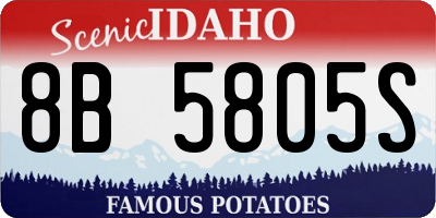 ID license plate 8B5805S